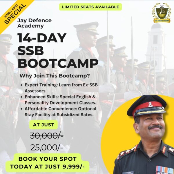 14-Day SSB Bootcamp by Jay Defence Academy Early Bird Booking